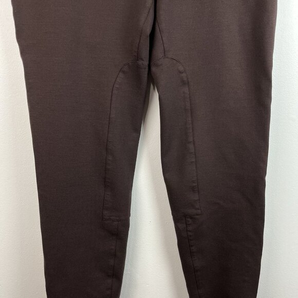 Eileen Fisher Ponte Knit Ankle Zip Riding Style Pants Womens M Brown Equestrian - Picture 2 of 11